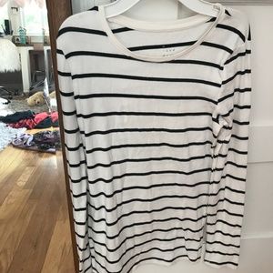 Small Black and White Striped Shirt - Women's